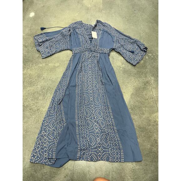 NEW NWT Free People Modern Kimono Maxi Dress‎ Printed Sz 6 - Picture 2 of 3